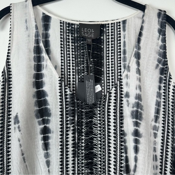 Leo & Sage Dress Size Large Resortwear Beachy Boho Vacation Embroidered Tie Dye - Picture 4 of 9